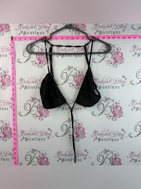 La SENZA Bra Black Triangle Tie-Front Bikini / Bralette Beach wear